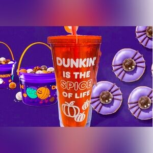 Dunkin Donuts 2024 Halloween Orange Spice Tumbler